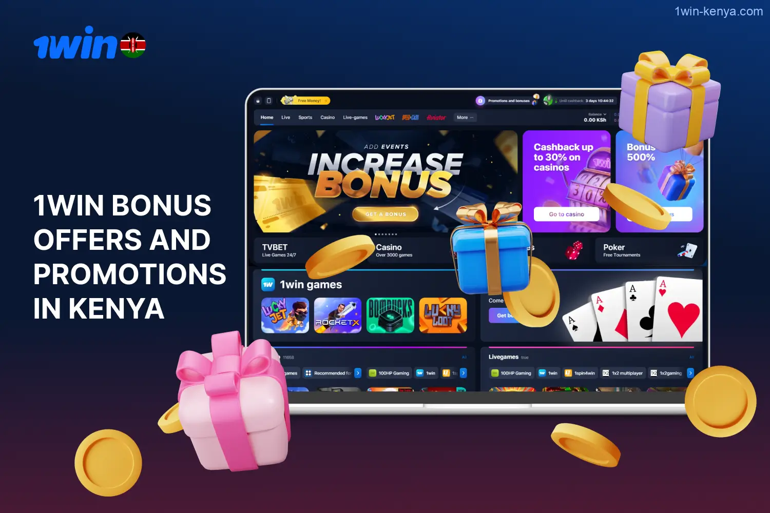 Kenyan gamers can take advantage of a variety of unique promotions at the 1win casino and earn exciting bonuses.