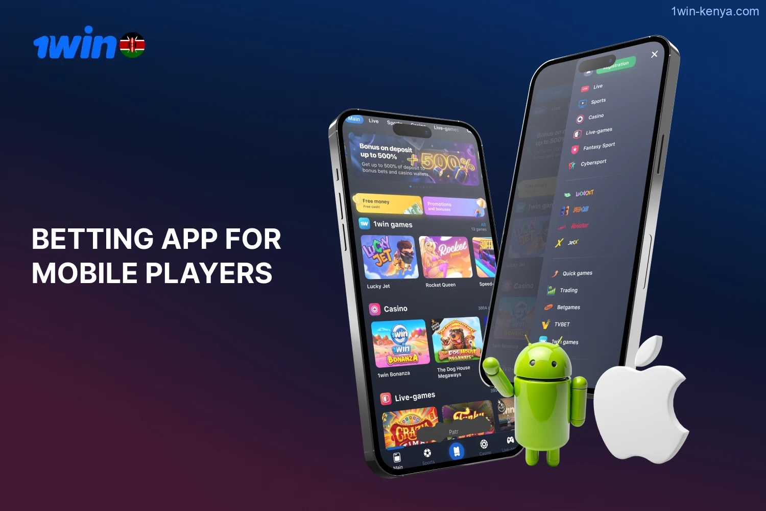 Every gambler in Kenya can easily download the mobile app for playing on 1win.