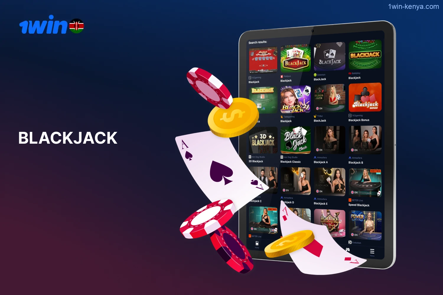 At the 1win Casino, Kenyan players can choose to play blackjack against a computerized opponent or engage in real-time play against a live dealer.