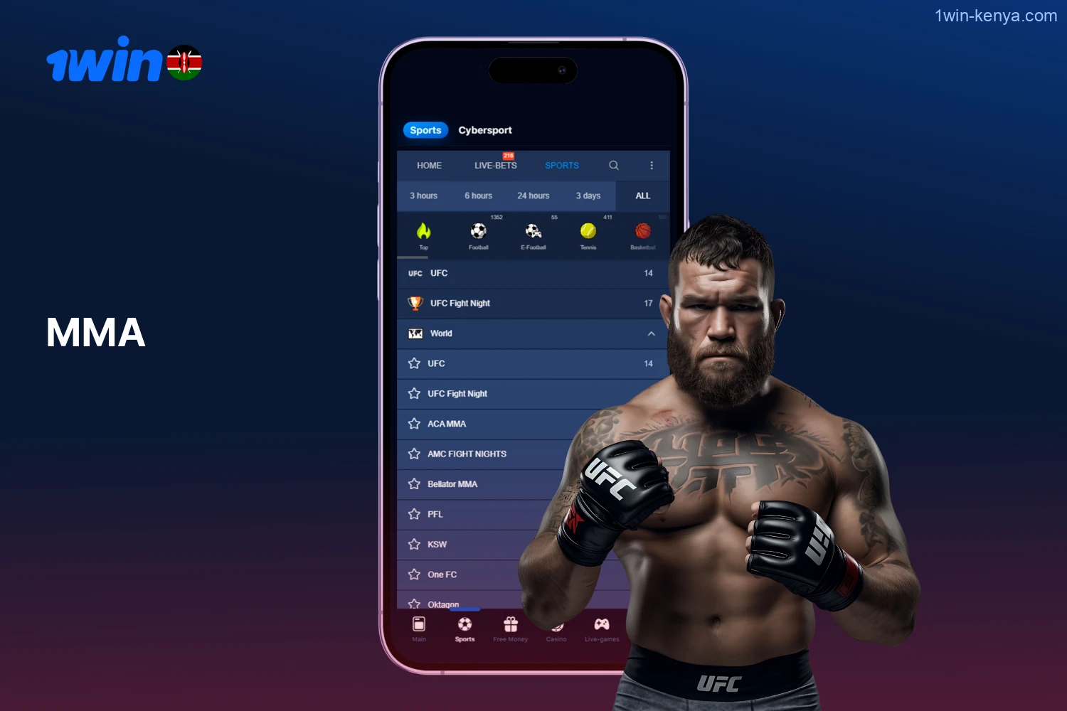 In the combat sports segment of 1win, bettors from Kenya will discover over 50 sporting events spanning different competition levels.