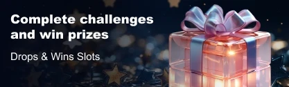 Take on challenges and win exciting prizes through Drops & Wins Slots.
