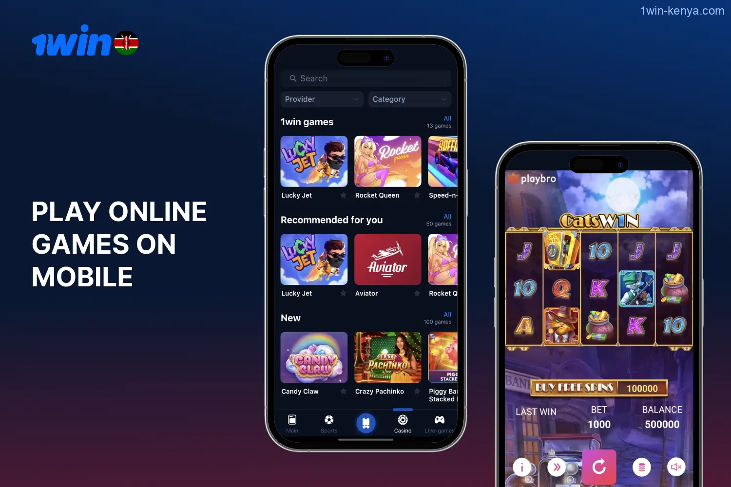 To play on the 1win casino mobile application from a smartphone, Kenyan users just need to follow a few simple steps.