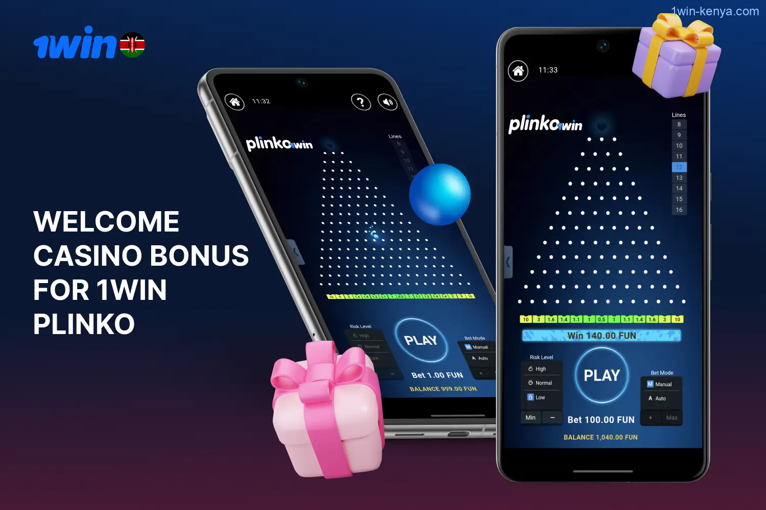 As a Plinko enthusiast, you can take advantage of the welcome bonus from 1win.