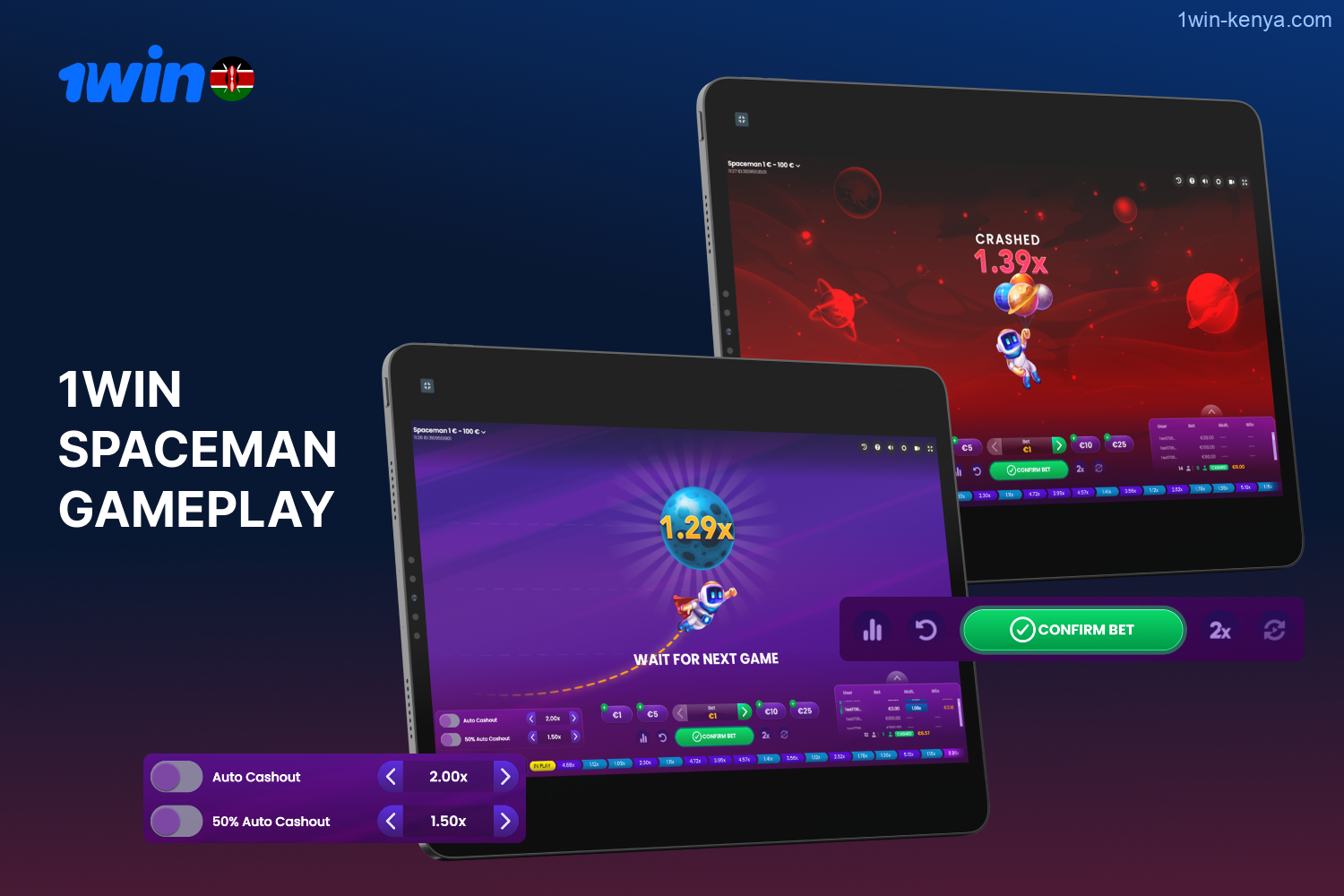 Spaceman gameplay on the 1win platform